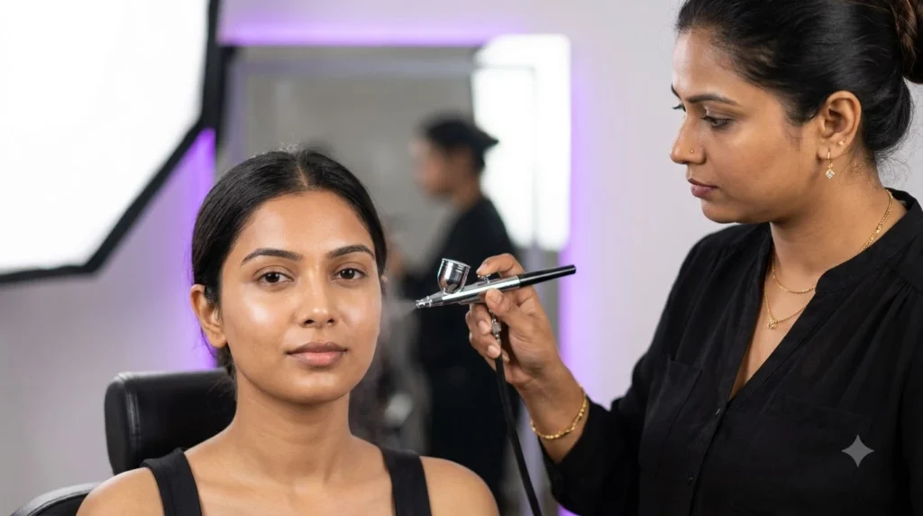 Advanced editorial eye makeup and precision contouring demonstration.